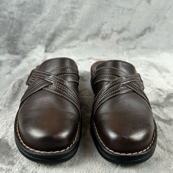 Clarks Mule Patty Chile Clogs Womens 7 Brown Leather Boho Casual Comfort Shoes - Picture 4 of 10